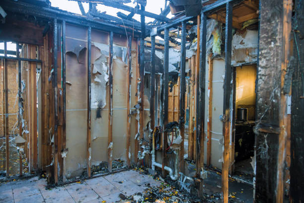 Professional Emergency Fire Damage Restoration technician working in Vincentown, NJ